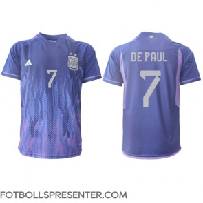 Argentina Rodrigo de Paul #7 Borta Matchtröja VM 2022 Kortärmad